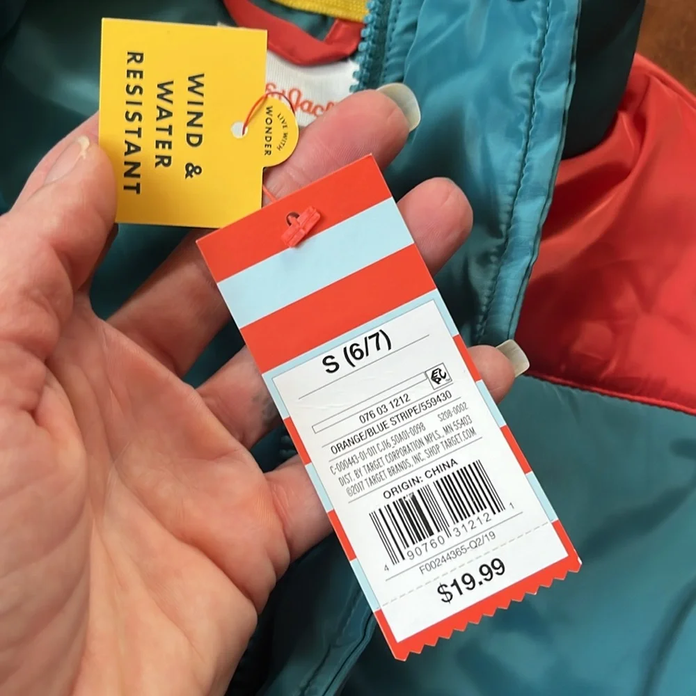 Brand new Cat & Jack Orange/blue stripe vest - Picture 8 of 13